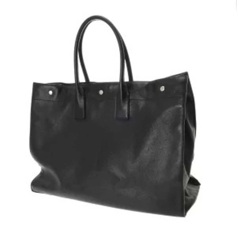Saint Laurent Rive Gauge Black Smooth Leather Tote Bag - Picture 2 of 9